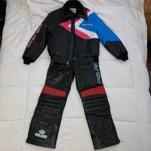Vintage 90s Hein Gericke Polaris Indy Snowmobile Racing Jacket & Bib Set